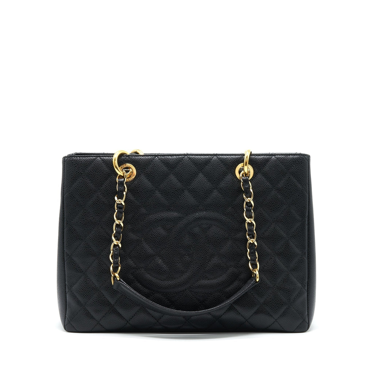 CHANEL GRAND SHOPPING TOTE BAG CAVIAR BLACK GHW