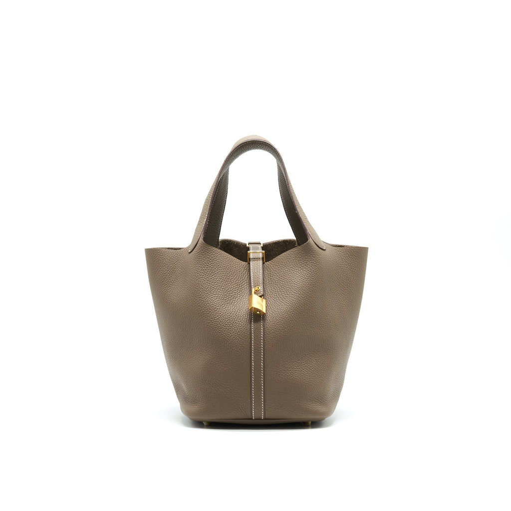 HERMES PICOTIN 22 ETOUPE GHW