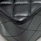 CHANEL MINI RECTANGULAR FLAP BAG LAMBSKIN BLACK LGHW (MICROCHIP)
