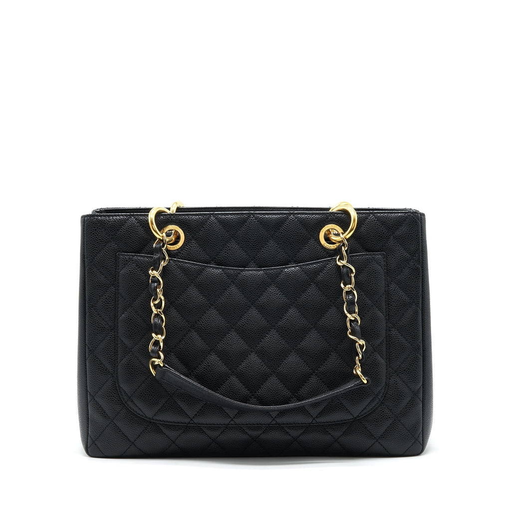 CHANEL GRAND SHOPPING TOTE BAG CAVIAR BLACK GHW