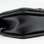 CHANEL SMALL BOY BAG CALFSKIN BLACK RUTHENIUM HARDWARE