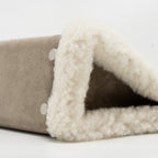 HERMES MINI KELLY PLUCH GRIZZLY/SWIFT/MOUTON MERINOS GRIS CAILLOU/ECRU/ETOUPE SHW