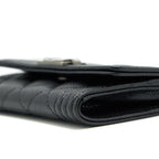 CHANEL BOY CARDHOLDER CAVIAR BLACK RUTHENIUM SHW
