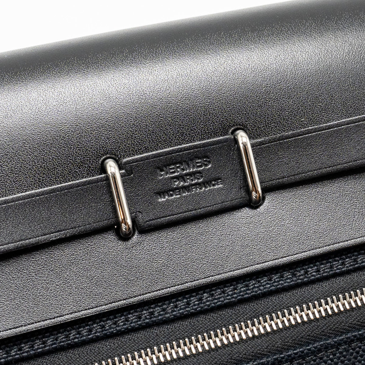 HERMES HERBAG MINI CANVAS/HUNTER LEATHER BLACK SHW