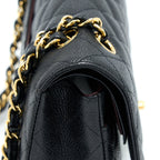 CHANEL MEDIUM CLASSIC DOUBLE FLAP BAG CAVIAR BLACK GHW
