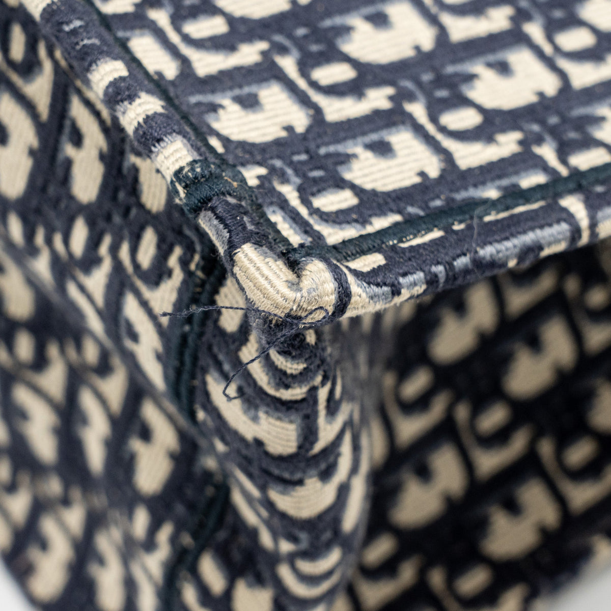 DIOR LARGE BOOK TOTE DIOR OBLIQUE CANVAS BLUE