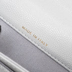 CHANEL CLASSIC FLAP CARD HOLDER CAVIAR LIGHT GREY LGHW