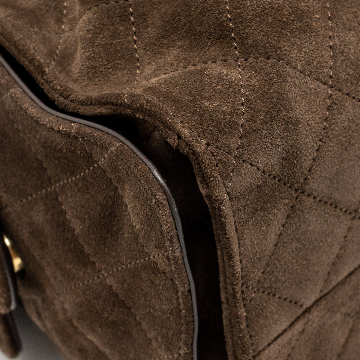Chanel Medium 25 bag suede leather brown GHW (microchip)