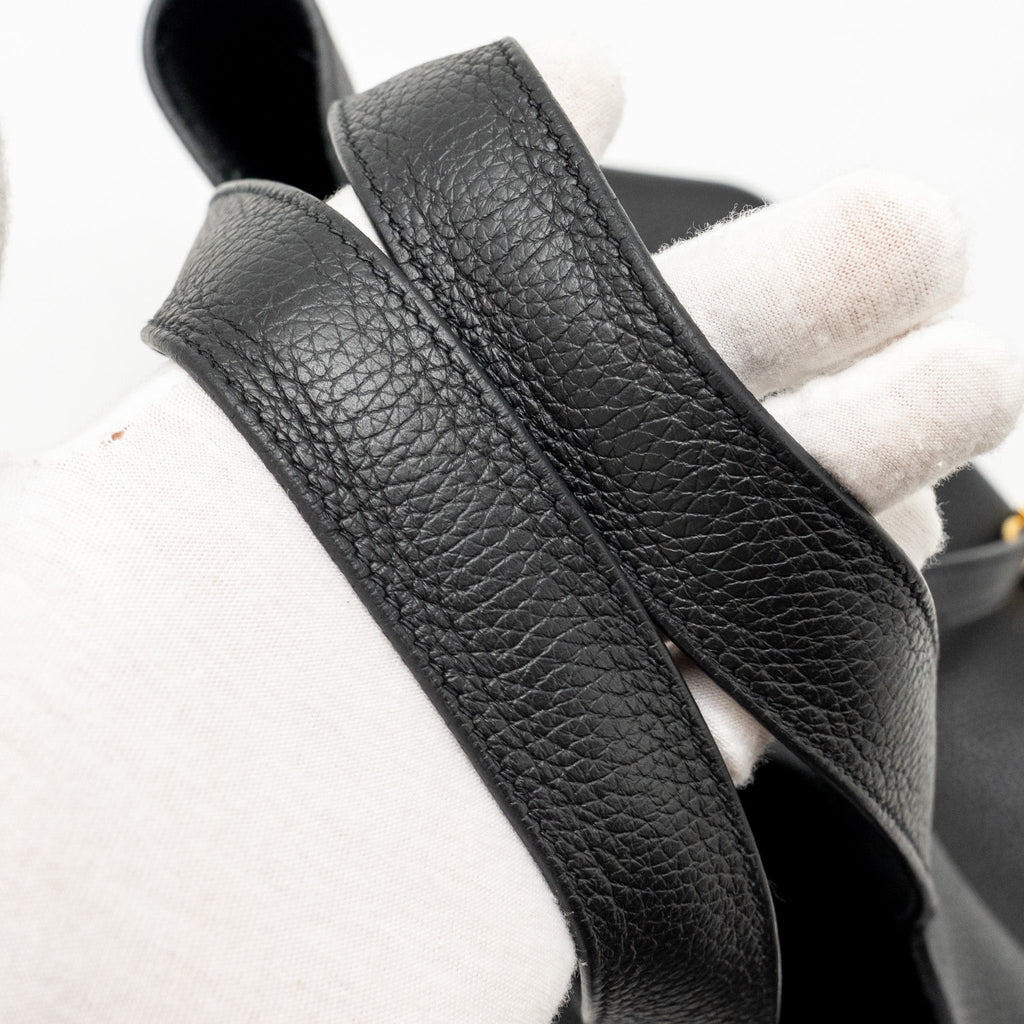 Hermes Picotin 22 Clemence Black GHW