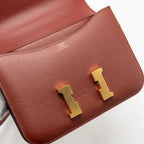 Hermes Mini Constance Evercolor Rouge H GHW