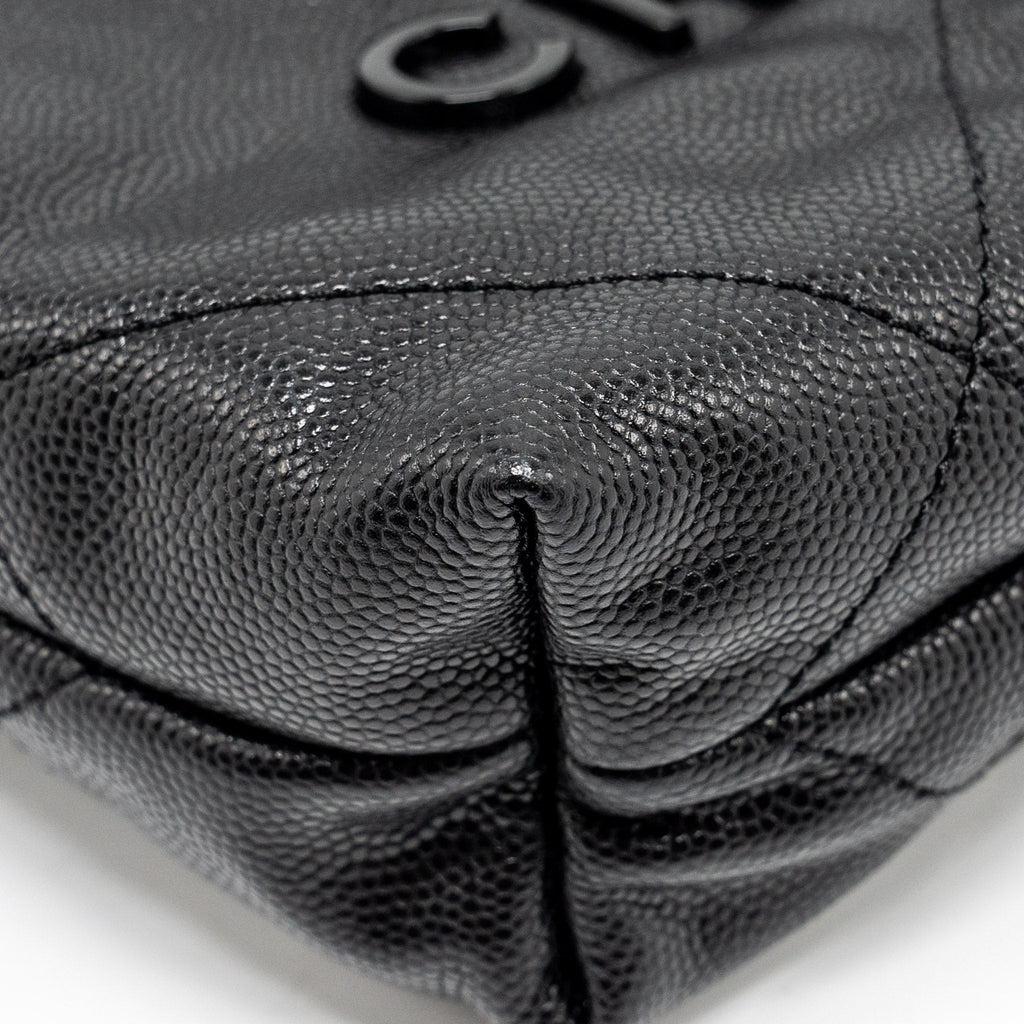 CHANEL MINI 22 BAG CAVIAR BLACK GHW (MICROCHIP)