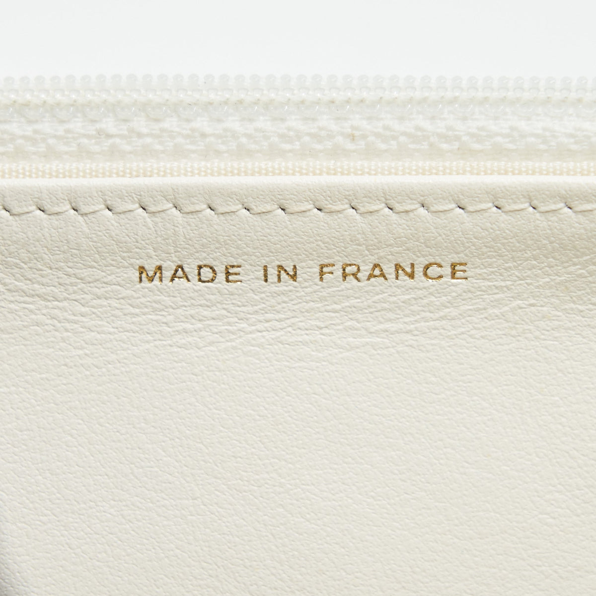 CHANEL CHEVRON CAVIAR WALLET ON CHAIN IVORY LGHW