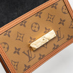 LOUIS VUITTON DAUPHINE CHAIN WALLET MONOGRAM REVERSE CANVAS GHW