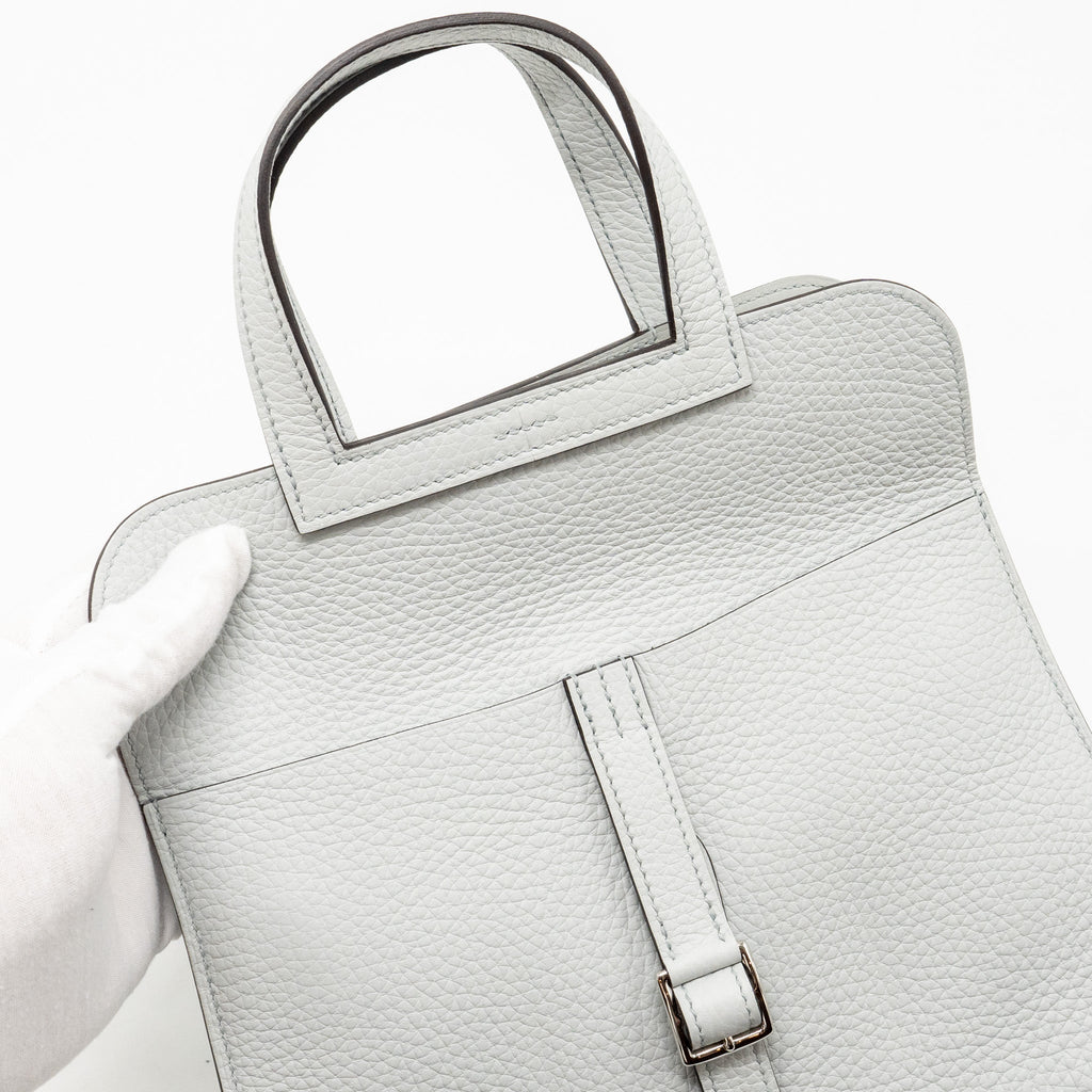 Hermes Halzan 25 Clemence Blue Pale SHW