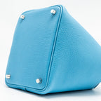 Hermes Picotin 18 Lock Bag Clemence Blue du Nord SHW