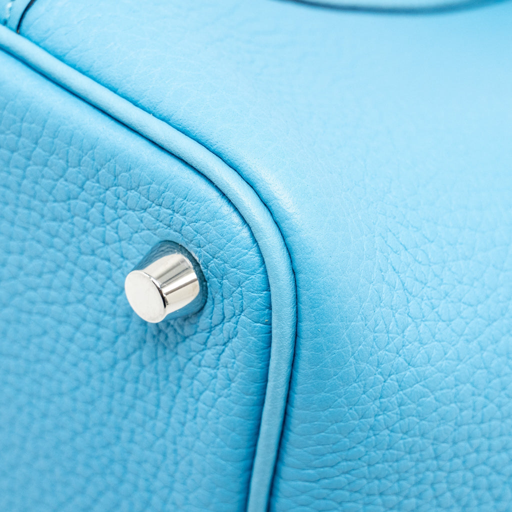 Hermes Picotin 18 Lock Bag Clemence Blue du Nord SHW