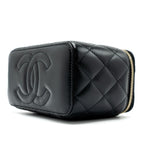 CHANEL 24C GOLD CRUSH LONG VANITY CASE SHINY CALFSKIN BLACK GHW (MICROCHIP)