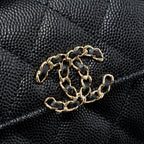 CHANEL MINI TOP HANDLE FLAP BAG CAVIAR BLACK LGHW (MICROCHIP)