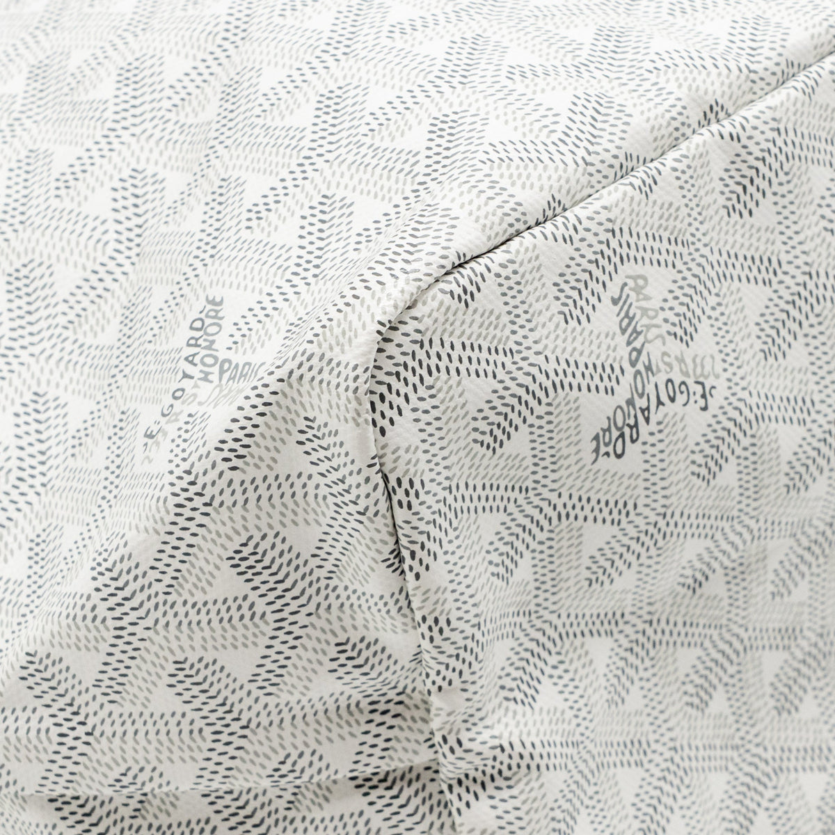 Goyard Saint Louis PM Tote Bag COCUR GOYARD Goyardine Canvas/Leather White/Grey SHW
