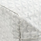 Goyard Saint Louis PM Tote Bag COCUR GOYARD Goyardine Canvas/Leather White/Grey SHW