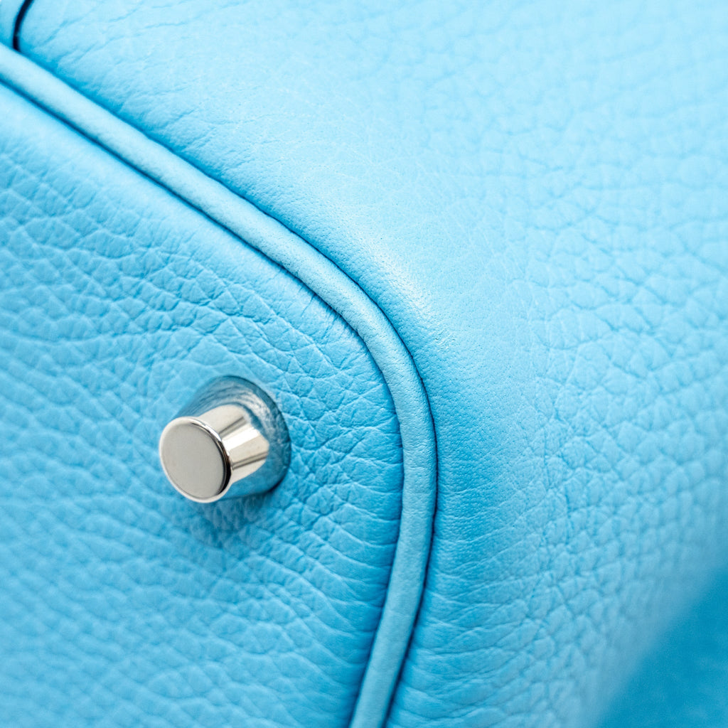 Hermes Picotin 18 Lock Bag Clemence Blue du Nord SHW