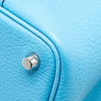 Hermes Picotin 18 Lock Bag Clemence Blue du Nord SHW