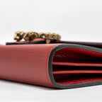 GUCCI DIONYSUS WALLET ON CHAIN CALFSKIN RED MULTICOLOUR HARDWARE