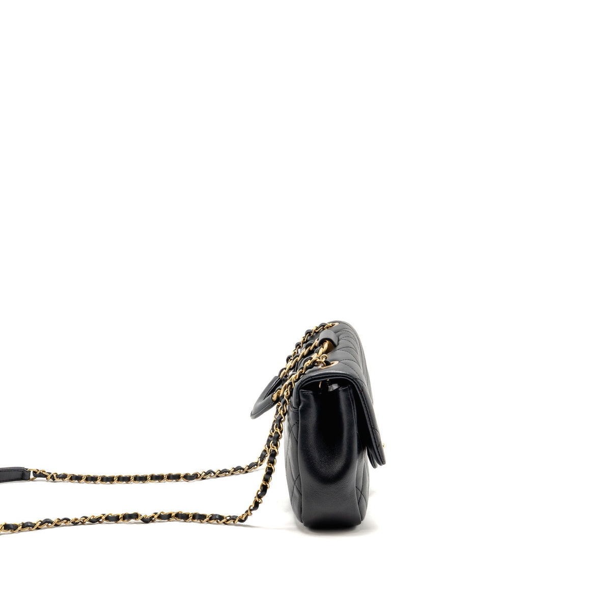 Chanel Loop Top Handle Flap Bag Lambskin Black GHW