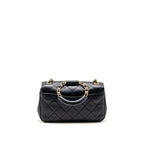 Chanel Loop Top Handle Flap Bag Lambskin Black GHW