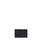 CHANEL CLASSIC FLAP WALLET CAVIAR BLACK GHW