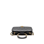 Chanel Loop Top Handle Flap Bag Lambskin Black GHW