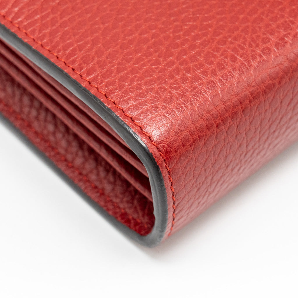 GUCCI DIONYSUS WALLET ON CHAIN CALFSKIN RED MULTICOLOUR HARDWARE