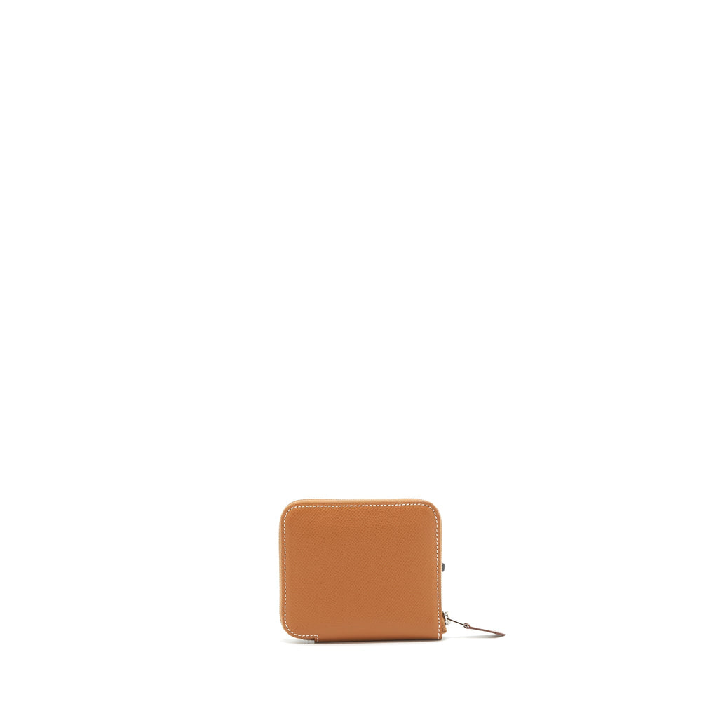 Hermes Silk Compact Wallet Epsom Gold SHW