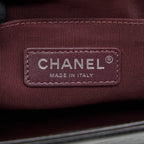 CHANEL OLD MEDIUM LEBOY BAG WITH CHAIN EDGE BLACK