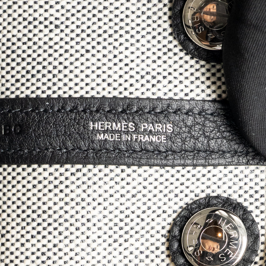 Hermes Neo Garden Party 23 Canvas / Negonda Ecru / Noir SHW