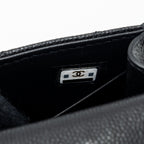 CHANEL MINI TOP HANDLE FLAP BAG CAVIAR BLACK LGHW (MICROCHIP)