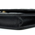 CHANEL CLASSIC WALLET ON CHAIN CAVIAR BLACK LGHW (MICROCHIP)