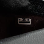 CHANEL DOUBLE POCKET WALLET ON CHAIN CAVIAR BLACK LGHW(MICROCHIP)