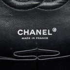 CHANEL PATENT LEATHER MEDIUM CLASSIC DOUBLE FLAP BAG BLACK SHW
