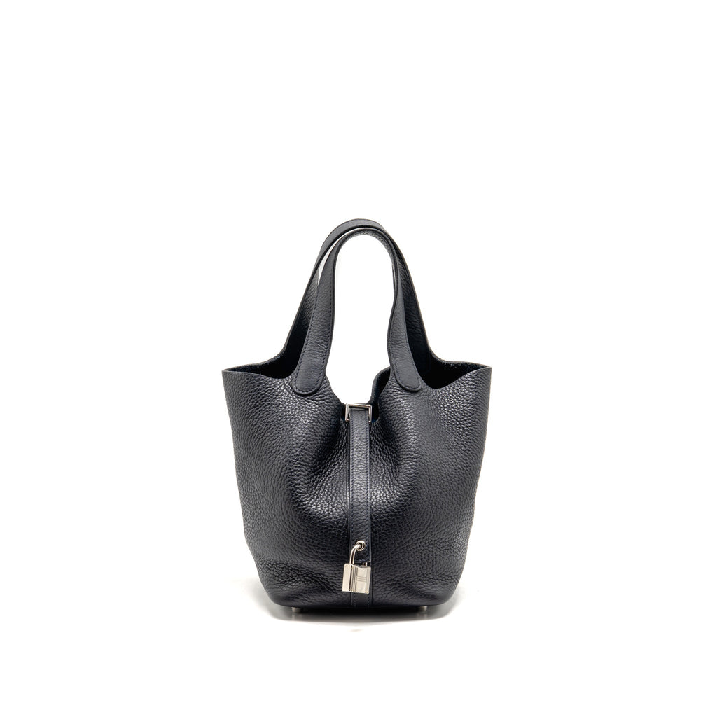 Hermes Picotin 18 Lock Bag Clemence Caban SHW