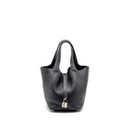 Hermes Picotin 18 Lock Bag Clemence Caban SHW
