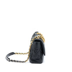 CHANEL MEDIUM 19 BAG GOATSKIN BLACK MULTICOLOUR HARDWARE