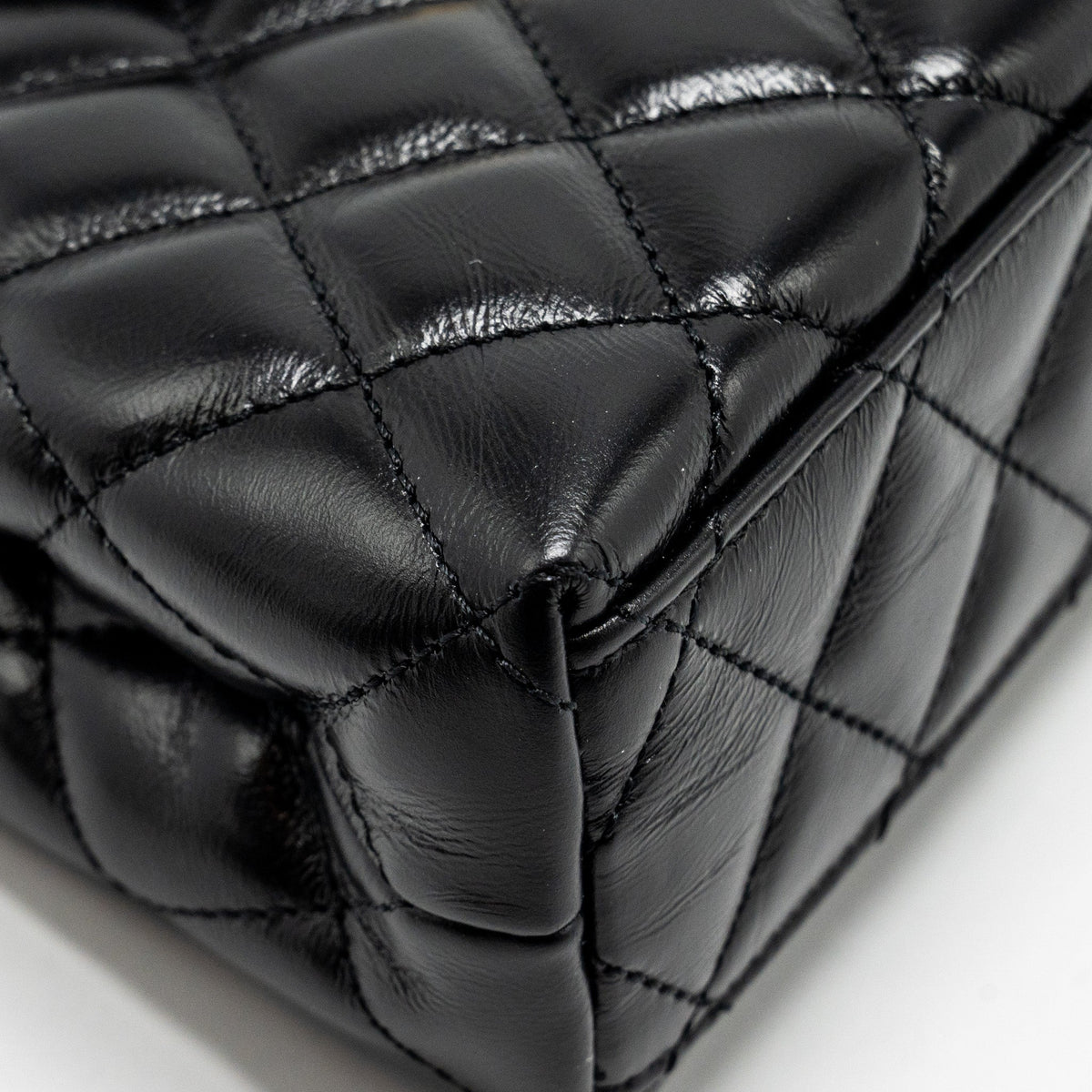 CHANEL 24A MINI SHOPPING TOTE/ MINI KELLY CALFSKIN BLACK GHW (MICROCHIP)