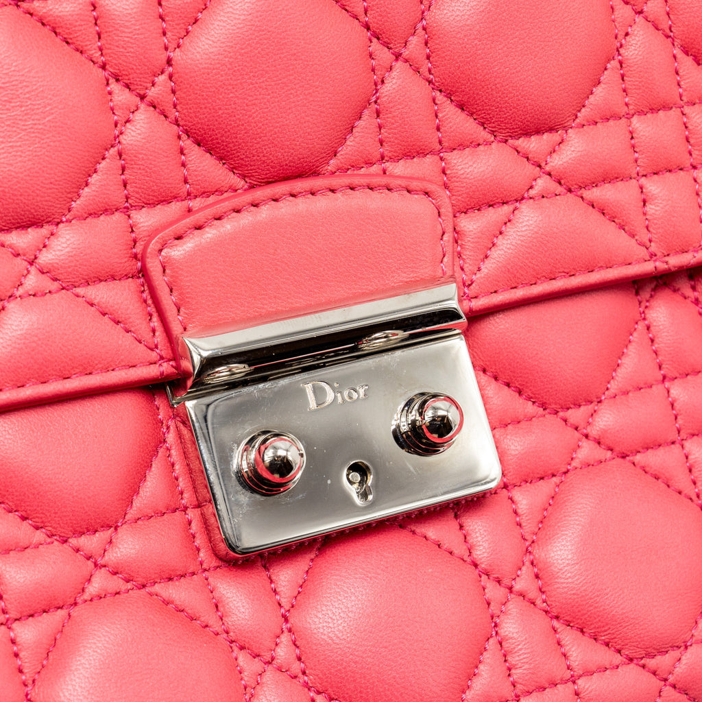 Dior Medium Miss Dior Flap Bag Cannage Lambskin Pink SHW