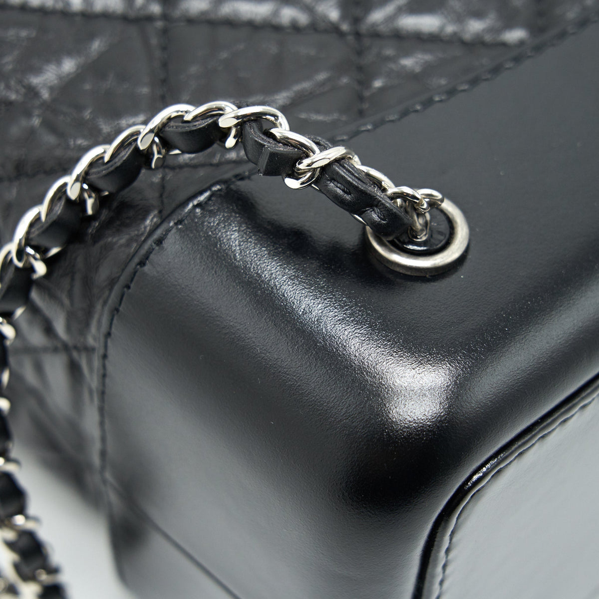CHANEL GABRIELLE BACKPACK AGED CALFSKIN/ SMOOTH CALFSKIN BLACK RUTHENIUM HARDWARE