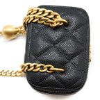 CHANEL 23P COCO LOVE MINI VANITY CASE CAVIAR BLACK GHW (MICROCHIP)