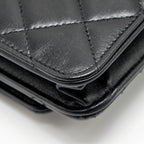 CHANEL TRENDY CC WALLET ON CHAIN LAMBSKIN BLACK LGHW (MICROCHIP)