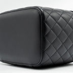 CHANEL QUILTED VANITY CASE LAMBSKIN BLACK SHW