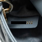 DIOR MICRO LADY DIOR BAG CANNAGE LAMBSKIN CLOUD BLUE LGHW