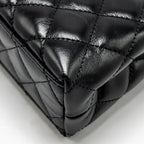 CHANEL 24A MINI SHOPPING TOTE/ MINI KELLY CALFSKIN BLACK GHW (MICROCHIP)
